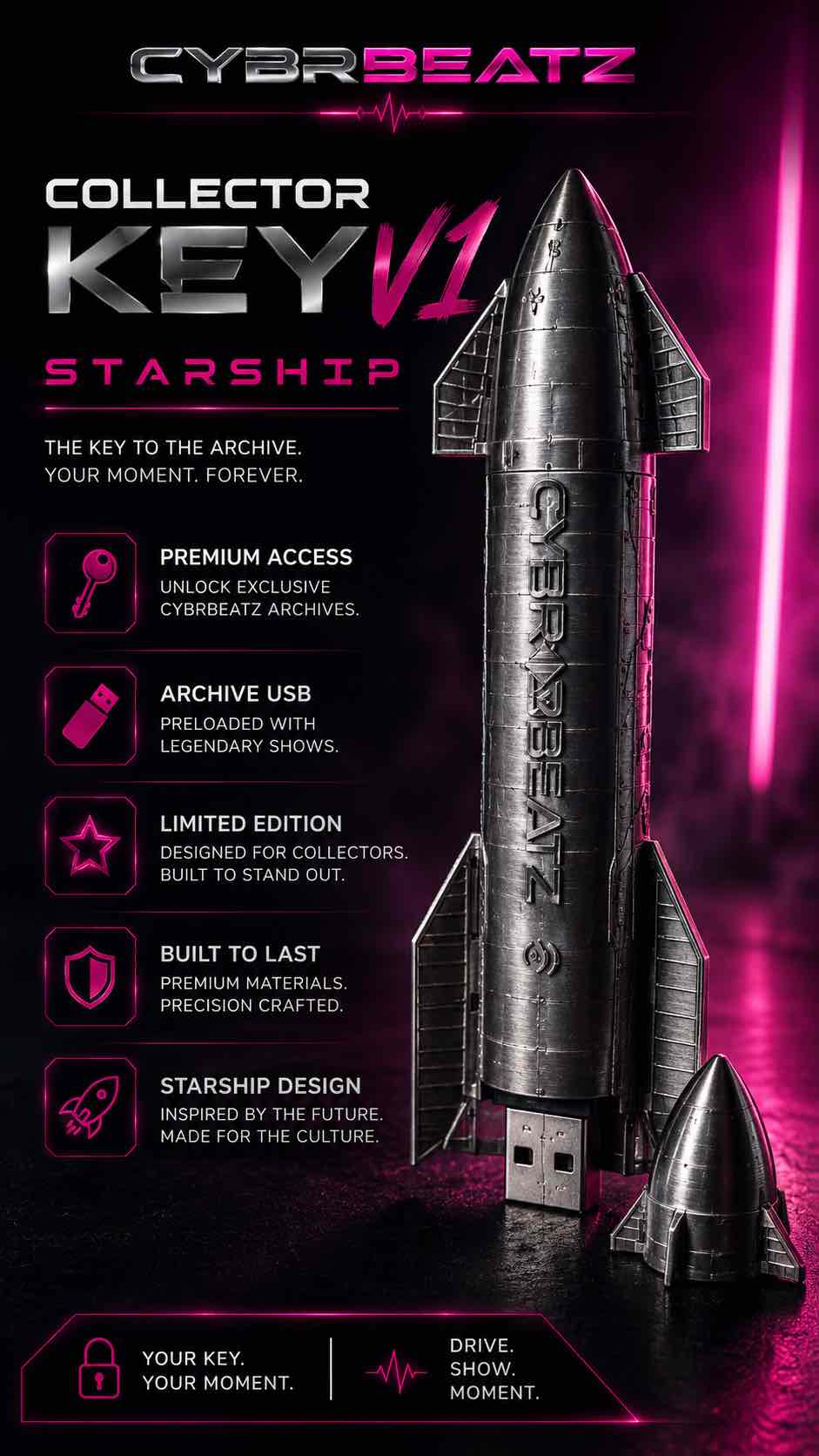 CYBRBEATZ Collector Key V1 STARSHIP